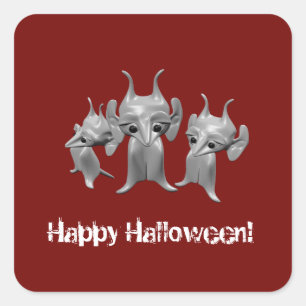 Little Martians,Happy Halloween ,personalized Square Sticker
