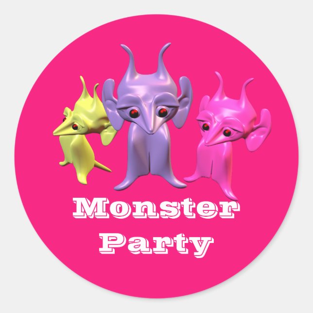 Little Martians, personalized for children. Classic Round Sticker (Front)