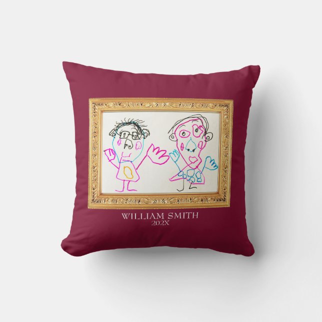 Little Masterpiece Ornament Throw Pillow (Front)