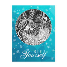 Little Match Girl | Turqoise Postcard