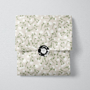 Little Meadow Ditsy Floral Pattern - Oatmeal Linen Tissue Paper
