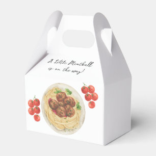 Little Meatball is on the way Baby shower Favor Box
