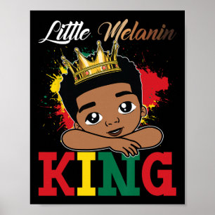 Little Melanin King Black History Month Black Afro Poster