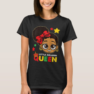 Little Melanin Queen Black History Month Blm Afric T-Shirt