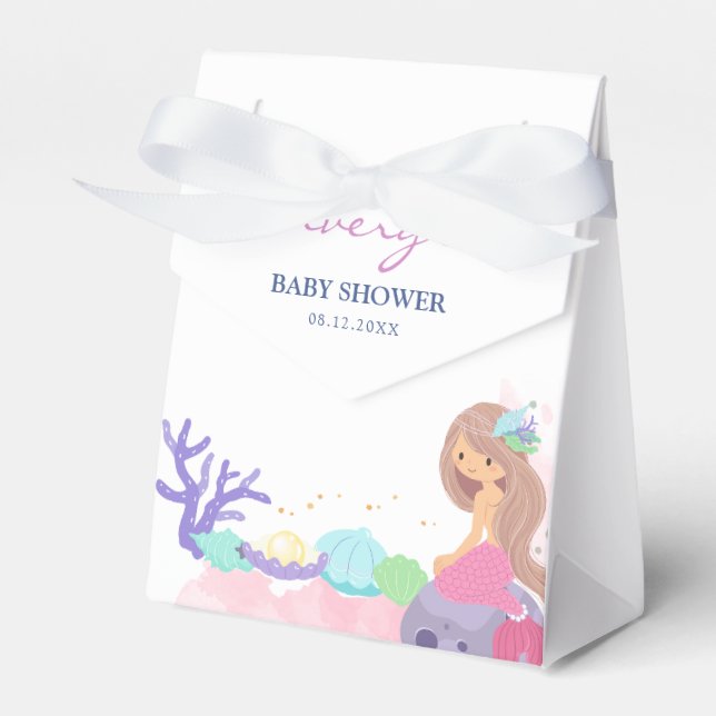 Little Mermaid Baby Shower Favour Box (Front Side)