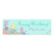 Little Mermaid Birthday Banner Blonde