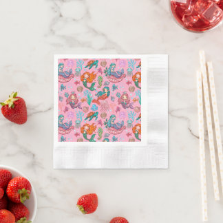 Little Mermaid Birthday Napkin
