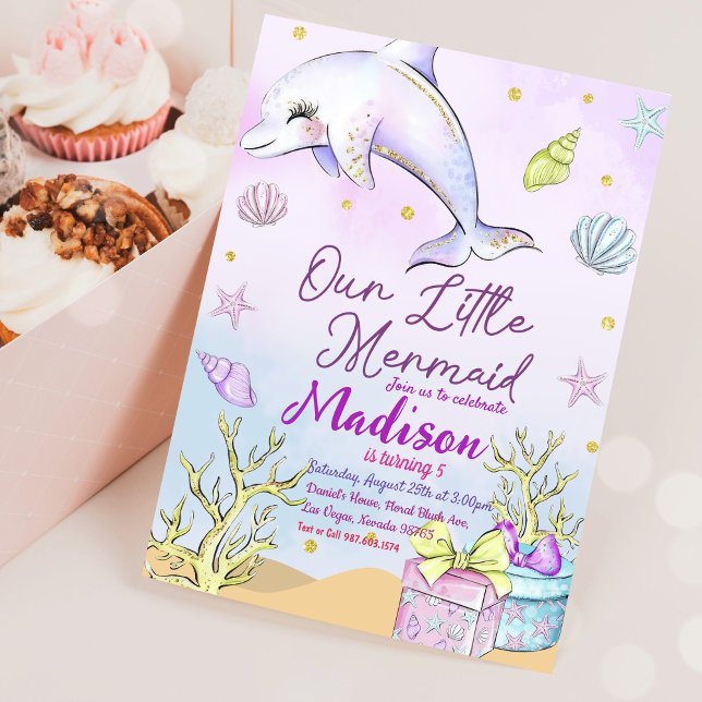Little Mermaid Birthday Party Under The Sea Party  Invitation (Creator Uploaded)