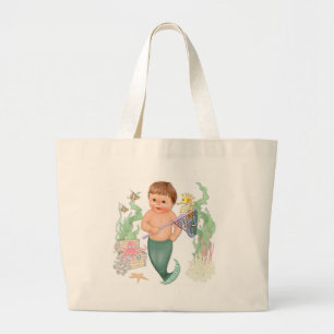 Little Mermaid - Boy Large Tote Bag