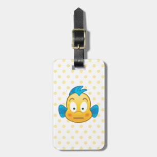 Little Mermaid Emoji Flounder Luggage Tag