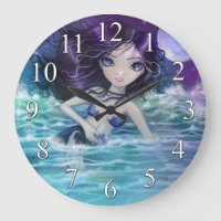 Little Mermaid in the Sea Wall Clock