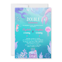 Little Mermaid kids Double Celebration Birthday  