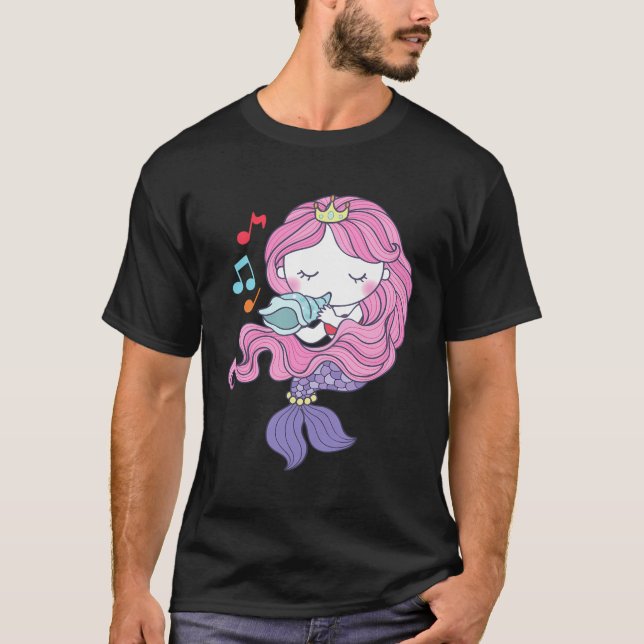 Little Mermaid Mothers Day Gift For Mermaid Lover  T-Shirt (Front)