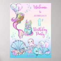 Little Mermaid of Colour - Girl 1st Birthday Party