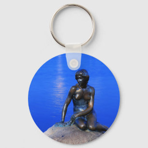 Little mermaid statue, Copenhagen, Denmark Keychain