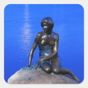 Little mermaid statue, Copenhagen, Denmark Square Sticker