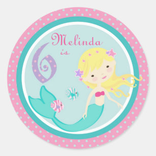 Little Mermaid Sticker Blonde 6