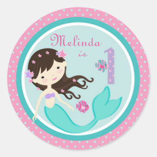 Little Mermaid Sticker Brunette 1B