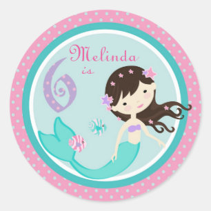 Little Mermaid Sticker Brunette 6