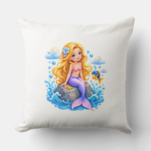 Little Mermaid Throw Pillow
