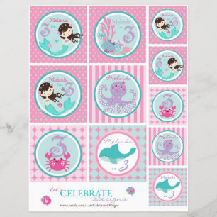 Little Mermaid Topper Template Bru3 Flyer
