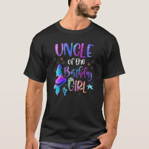 Little Mermaid Uncle Of The Birthday Girl T-Shirt