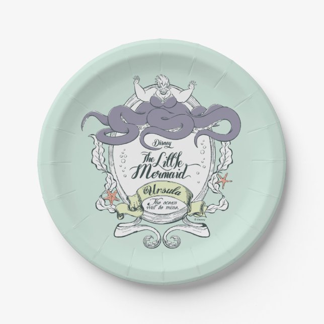Little Mermaid | Ursula - The Ocean Will Be Mine Paper Plate (Front)