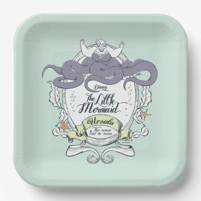 Little Mermaid | Ursula - The Ocean Will Be Mine Paper Plate (Front)