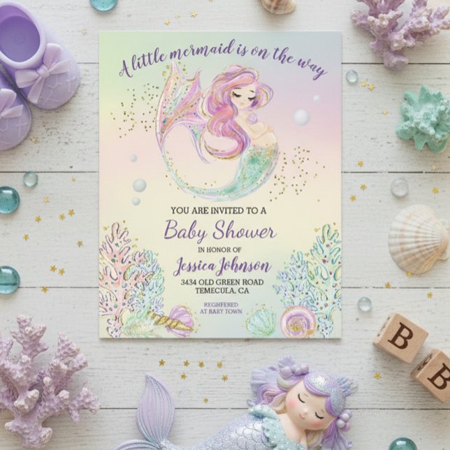 Little Mermaid Watercolor Baby Shower Budget (Creator Uploaded)