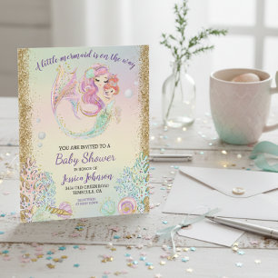  Little Mermaid Watercolor Baby Shower Budget