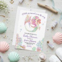 Little Mermaid Watercolor Baby Shower