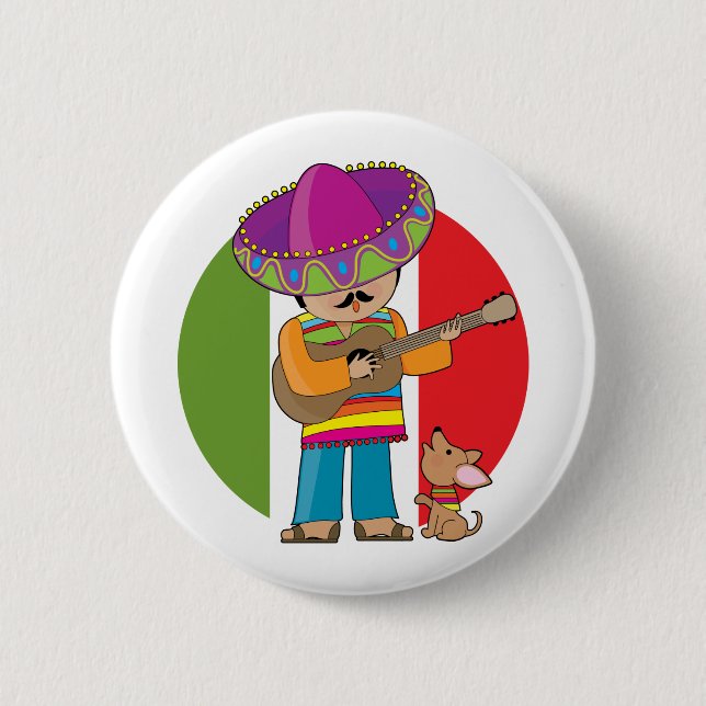 Little Mexico 2 Inch Round Button (Front)