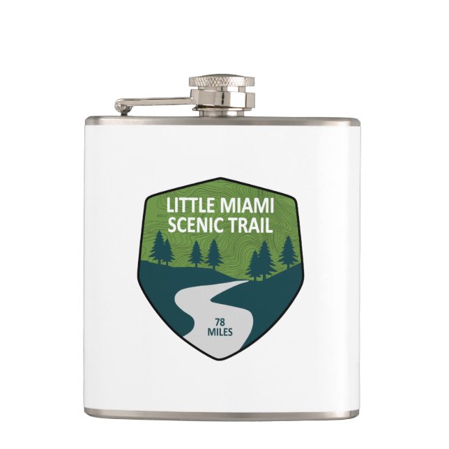 Little Miami Scenic Trail Hip Flask (Front)