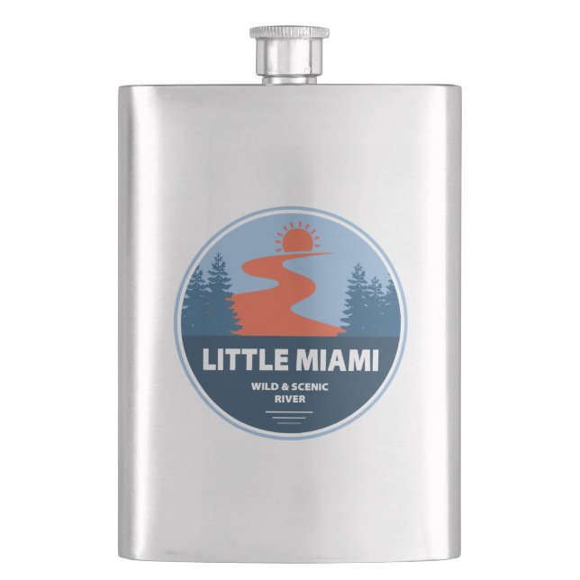 Little Miami Wild And Scenic River Hip Flask (Front)