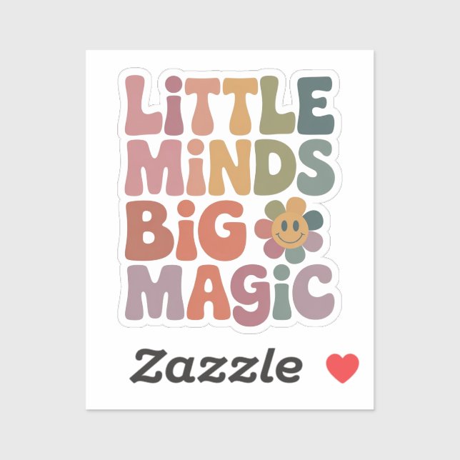 Little Minds Big Magic Retro Teacher Quote (Sheet)