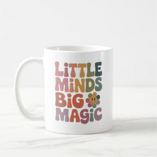Little Minds Big Magic Retro Teacher Quote Coffee Mug