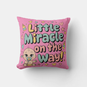Little Miracle on the Way - Pregnancy Design Throw Pillow