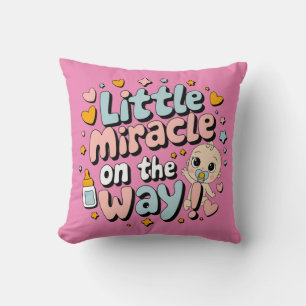 Little Miracle on the Way Throw Pillow