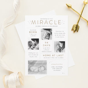 Little Miracle Preemie NICU Infographic Birth Announcement