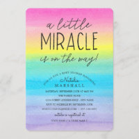 Little Miracle | Watercolor Rainbow Baby Shower