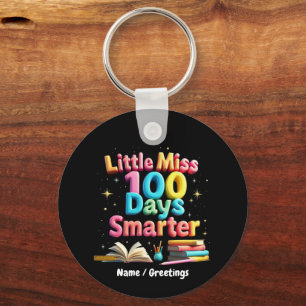 Little Miss 100 Days Smarter Celebrate 100 Days Keychain