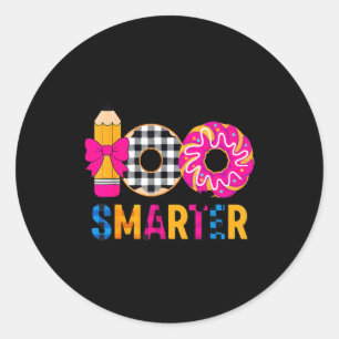 Little Miss 100 Days Smarter Celebration 100 Days  Classic Round Sticker