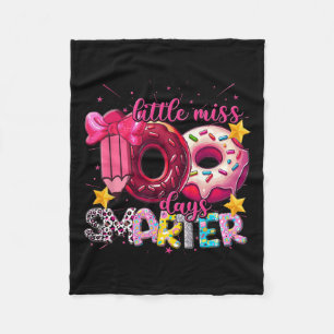 Little Miss 100 Days Smarter Doughnut Happy 100 Da Fleece Blanket