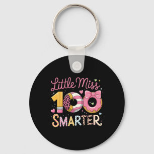 Little Miss 100 Days Smarter Doughnut Happy 100th Keychain