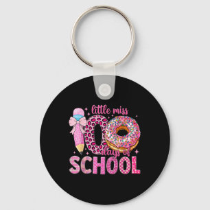 Little Miss 100 Days Smarter Girls Doughnut 100th  Keychain