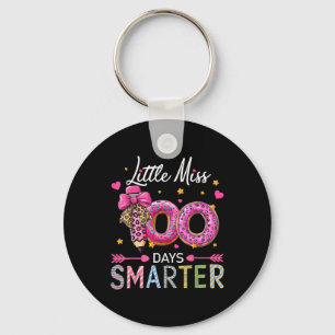 Little Miss 100 Days Smarter Kids Girls 100th Day Keychain