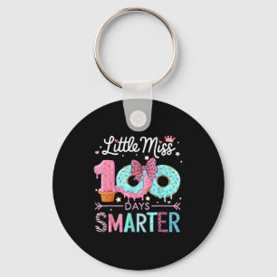 Little Miss 100 Days Smarter Kids Girls 100th Day Keychain