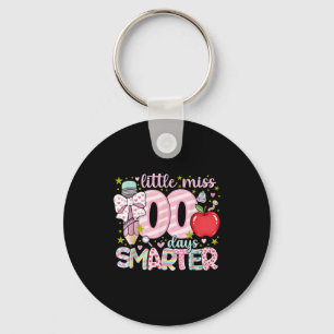 Little Miss 100 Days Smarter Kids Girls 100th Day Keychain