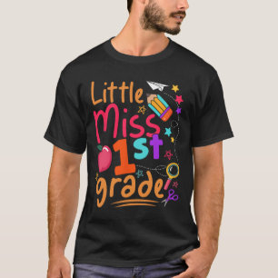 Little Miss 1st Grade First Day Of School Back To  T-Shirt