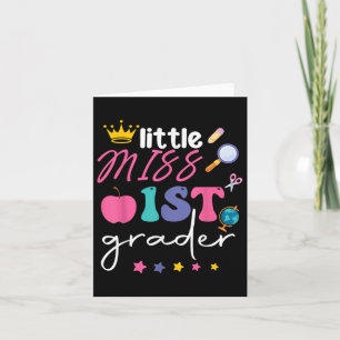 Little Miss 1st Grader First Day Of School First G Card
